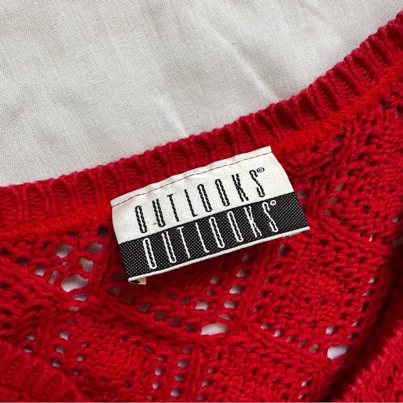 Red Crochet crop top - Picture 2 of 3